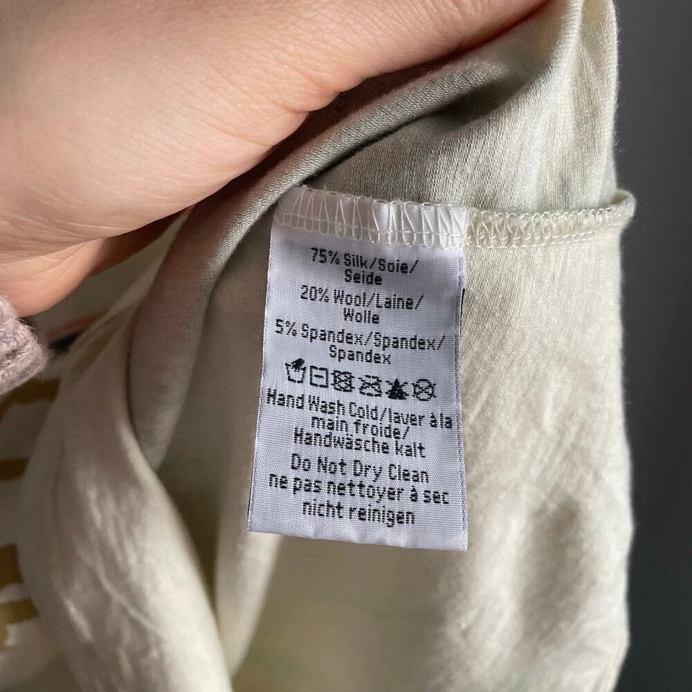 Neve Ski Quarterzip Jumper Base Layer Top Silk Wool Blend For Women Beige sz S - Picture 5 of 11
